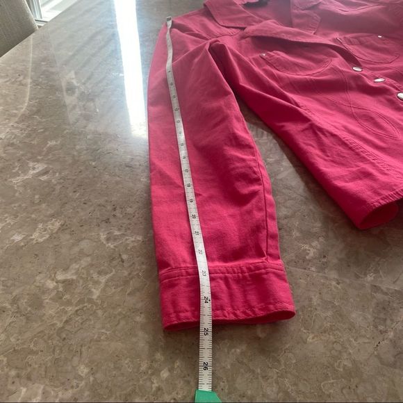 Bellissima pink women’s long sleeve snap closure 2 small pockets jacket size 6 - Picture 10 of 11